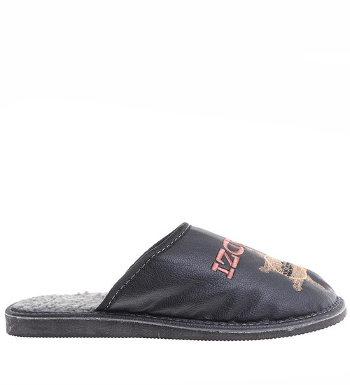 Dziadek szeryf rządzi- skórzane kapcie na prezent /B4-1 13087 S18-45/