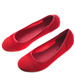 Czerwone balerinki w casualowym stylu /G3-1 8374 S098/