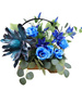 Duży stroik Niebieskie kwiaty KOMP145 M600