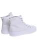 Białe wysokie trampki damskie z tkaniny /E9-3 15958 G157/