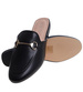 Czarne klapki na płaskim obcasie /B5-2 14173 T138/