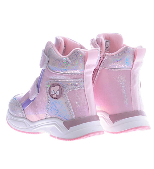 Ocieplane sportowe botki dziewczęce Różowe /C6-2 12681 T545/