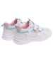 Buty sportowe na rzepy z pastelowymi wstawkami /A7-1 18838 T266/