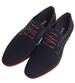 Sznurowane czarne półbuty męskie /D7-3 18055 T382/