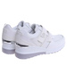 Białe trampki sneakersy na rzepy niski koturn /F1-2  18119 T188/