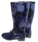 Kalosze damskie z wysoką cholewką Czarno granatowe /B4-1 18373 T346/