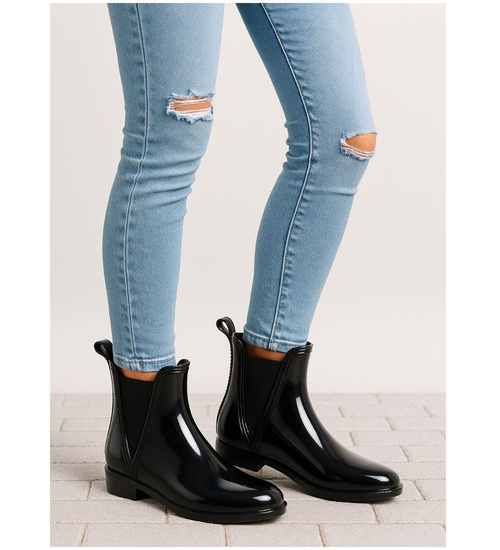 Kalosze damskie czarne gumowce /B6-1  +H2 17979 T21-52/