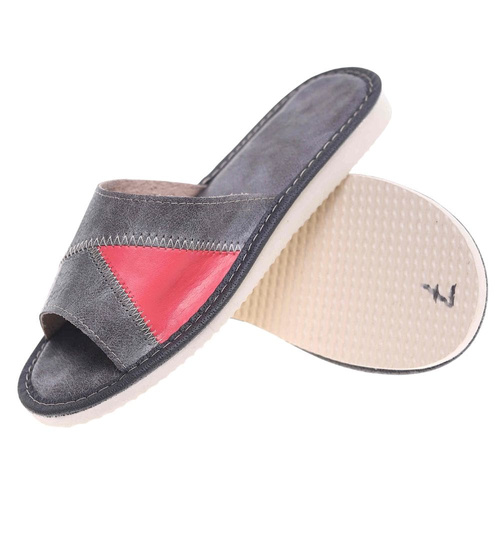 Szare klapki domowe /A4-1 10928 S195/