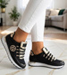 Modne damskie buty sportowe Czarne /C1-2 12349 T697/