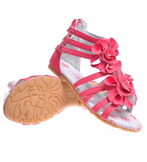 Wygodne sandały dziewczęce paseczki Watermelon /A2-3 11731 T192/