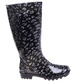 Kalosze damskie z wysoką cholewką Czarne /G6-1 18368 T346/