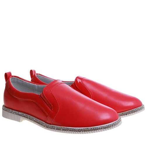 Koralowe półbuty dziewczęce  /C7-3 11275 S192/