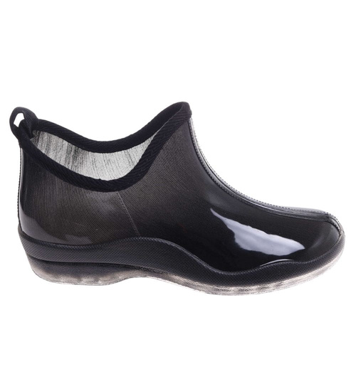 Damskie czarne kalosze z krótką cholewką /G2-1 18251 T392/