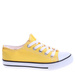 Żółte sznurowane dziewczęce trampki /B6-2 14937 T039/