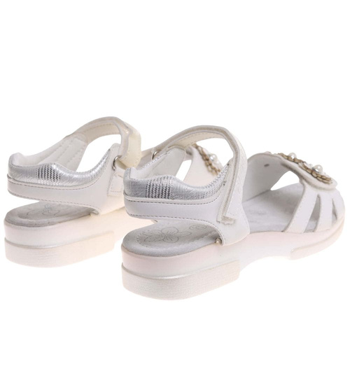 Białe dziewczęce sandały /F7-1 17896 T290/