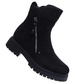 Zimowe zamszowe czarne botki na klocku /E5-1 15378 T533/