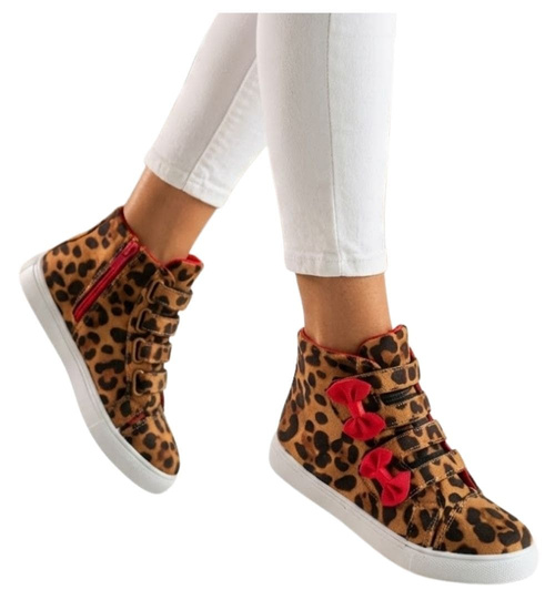 Dziewczęce trampki w panterkę /G7-2 3875 S2/