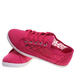 Ażurowe fuksjowe koronkowe tenisówki /G1-2 18740 T077/