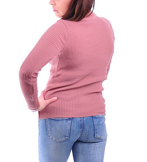 Damski golf z guziczkami Brudny Róż /D8-1 UB289U108/