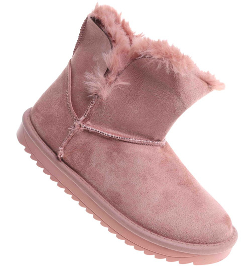 Różowe kozaki śniegowce z futerkiem /E5-2 18357 T195/