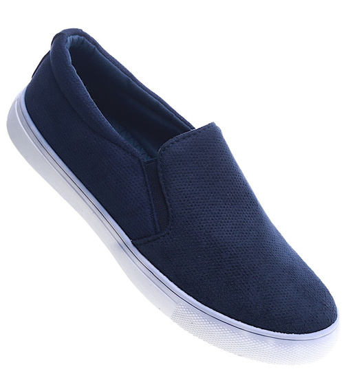 Wsuwane granatowe trampki slip on /D6-2 13610 S171/