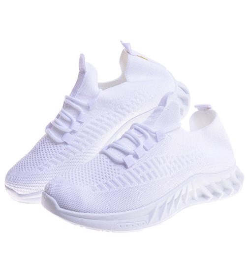 Wsuwane białe buty sportowe /F9-3 11872 T391/