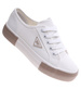 Białe sznurowane trampki damskie /G9-3 16673 T389/
