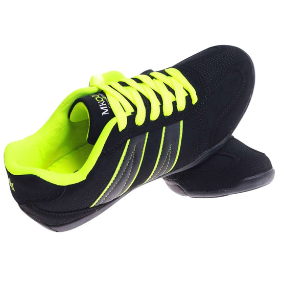 Wiązane damskie czarno zielone buty sportowe /E4-3 h2 15055 S146/