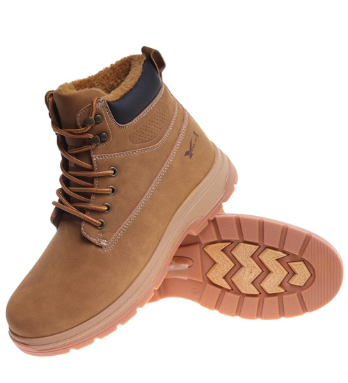 Grubo ocieplane męskie buty trekkingowe /B4-3 18353 T485/