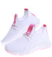 Biało różowe wkładane buty sportowe damskie /G5-2 16123 G383/