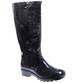 Czarne kalosze damskie z długą cholewką /E2-1 15789 T338/
