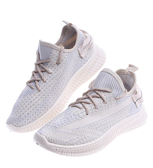 Damskie buty sportowe Beżowe /E9-1 14155 T285/