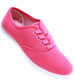 Sznurowane tenisówki damskie fuksja /D2-3 16254 T099/