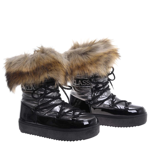 Zimowe kozaki śniegowce z futerkiem Gun /D2-1 18611 T400/