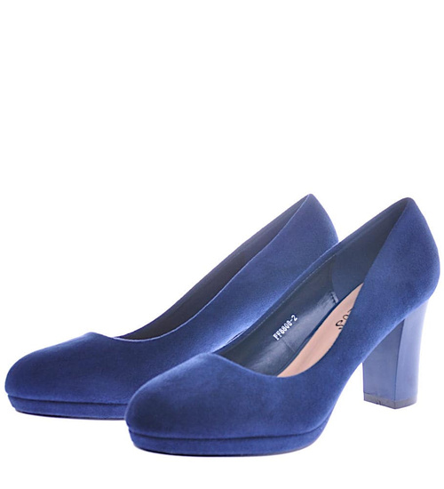 Granatowe czółenka na słupku /D5-2 12662 T492/