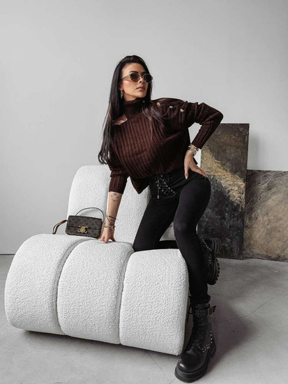 Brązowy golf damski Ashley Olavoga /H UB669 L987/