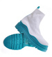 Damskie botki na grubej podeszwie White/Green /F7-2 12390 T490/