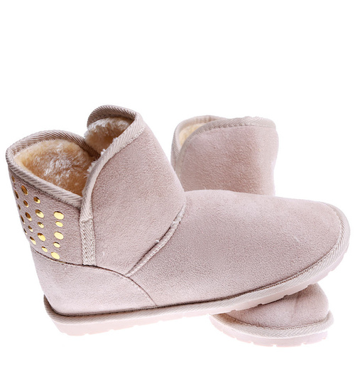 Ocieplane kozaki mukluki śniegowce eskimoski beżowe /G1-1 15215 T295/