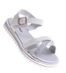 Biało srebrne sandałki na rzep /C5-1 11978 T198/