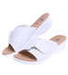 Białe damskie klapki na rzep /B2-1 16057 T157/