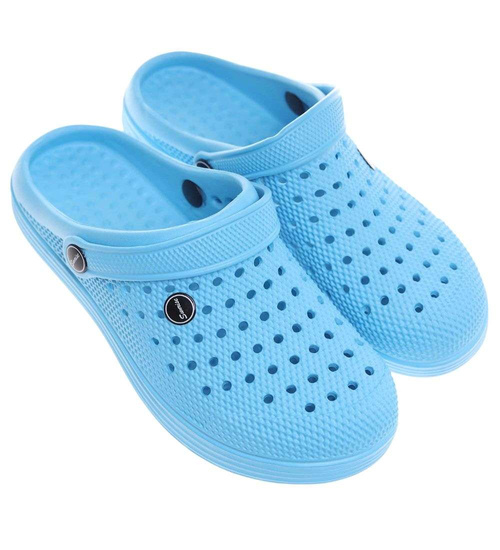 Niebieskie klapki damskie na plażę /H2 18646 S185/