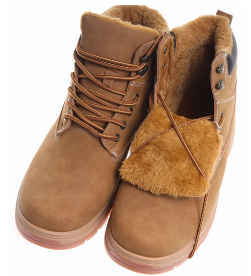 Grubo ocieplane męskie buty trekkingowe /B4-3 18353 T485/