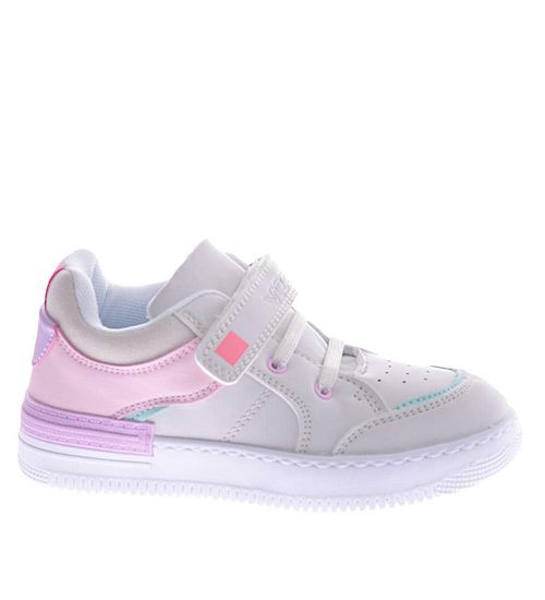 Beżowe dziewczęce buty sportowe /G11-2 12454 T497/