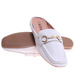 Klapki damskie płaskie białe /B5-2 17608 T182/