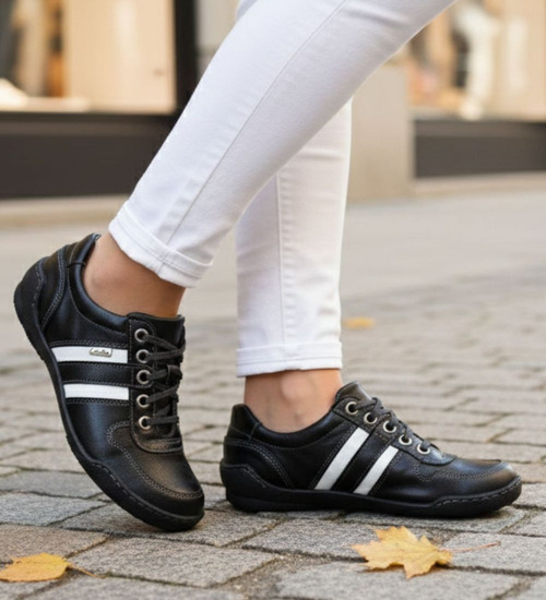 Skórzane damskie trampki ost524