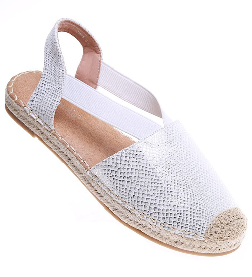 Błyszczące wsuwane espadryle damskie /G1-2 16222 G122/