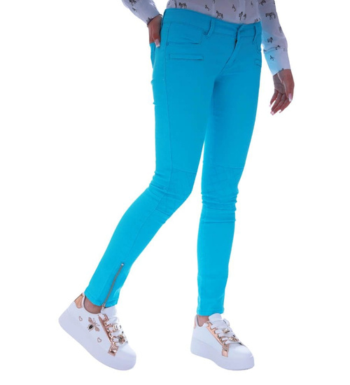 Błękitne spodnie damskie z jeansu /H2 UB846 G4/