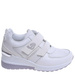 Białe trampki sneakersy na rzepy niski koturn /F1-2  18119 T188/