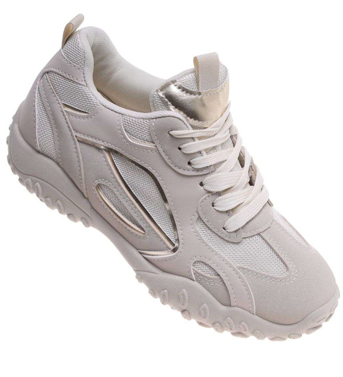 Beżowe buty sportowe sneakersy /C6-3 18822 W298/