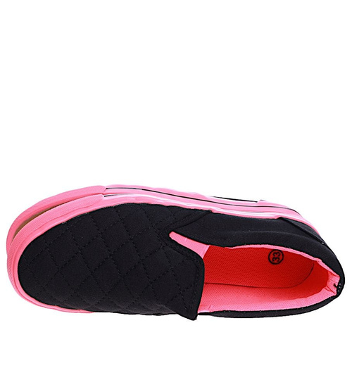 Czarno fuksjowe dziewczęce tenisówki /A1-2 15902 T079/